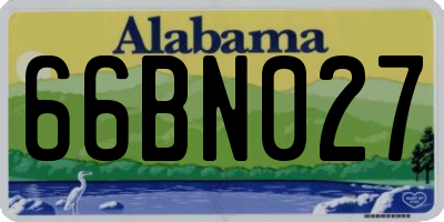 AL license plate 66BN027