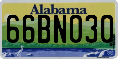 AL license plate 66BN030