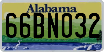 AL license plate 66BN032
