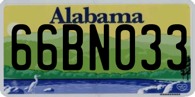 AL license plate 66BN033