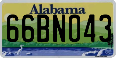 AL license plate 66BN043