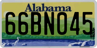 AL license plate 66BN045