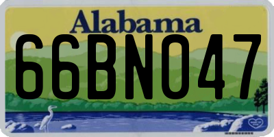 AL license plate 66BN047
