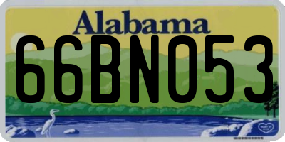 AL license plate 66BN053