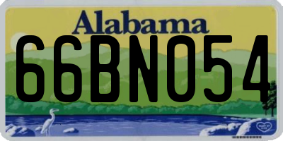 AL license plate 66BN054