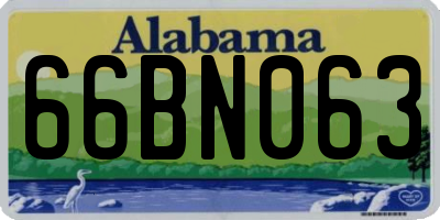 AL license plate 66BN063