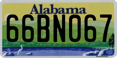 AL license plate 66BN067