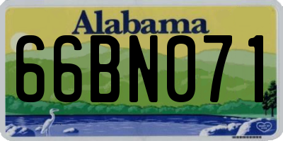 AL license plate 66BN071