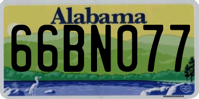 AL license plate 66BN077