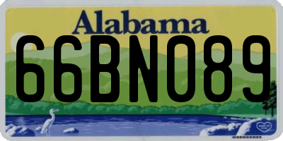AL license plate 66BN089