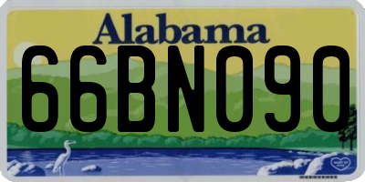 AL license plate 66BN090