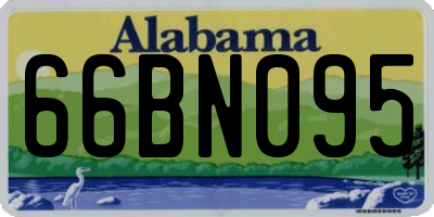 AL license plate 66BN095