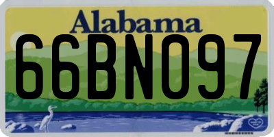 AL license plate 66BN097