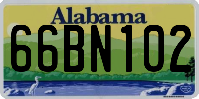 AL license plate 66BN102