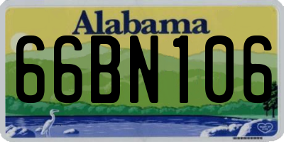 AL license plate 66BN106