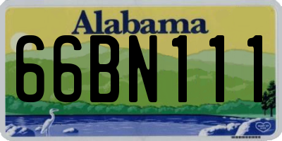 AL license plate 66BN111