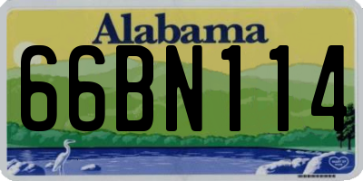 AL license plate 66BN114