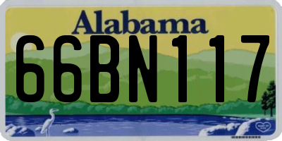 AL license plate 66BN117