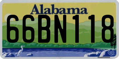 AL license plate 66BN118