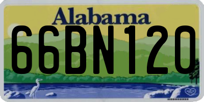AL license plate 66BN120