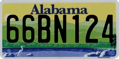 AL license plate 66BN124