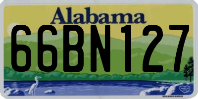 AL license plate 66BN127