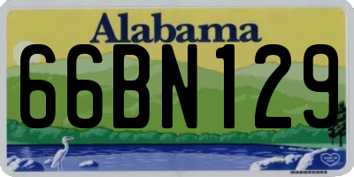 AL license plate 66BN129