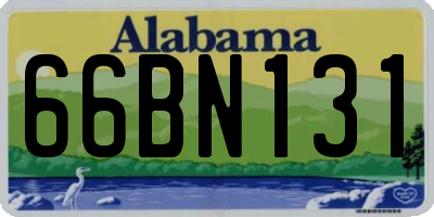 AL license plate 66BN131