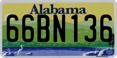 AL license plate 66BN136