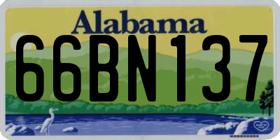 AL license plate 66BN137