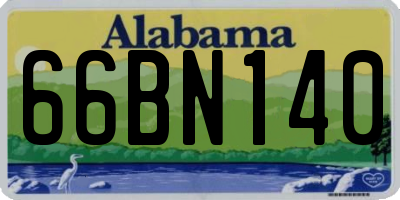 AL license plate 66BN140