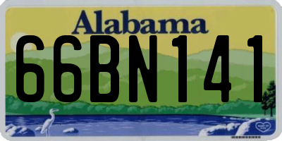 AL license plate 66BN141