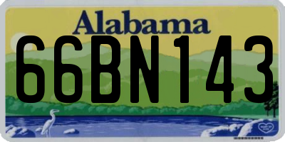 AL license plate 66BN143