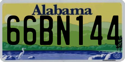 AL license plate 66BN144