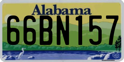 AL license plate 66BN157