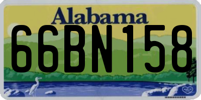 AL license plate 66BN158