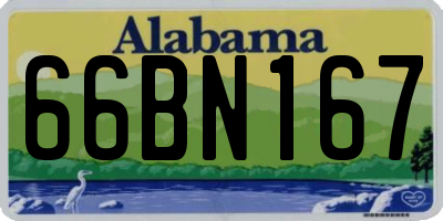AL license plate 66BN167