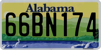 AL license plate 66BN174