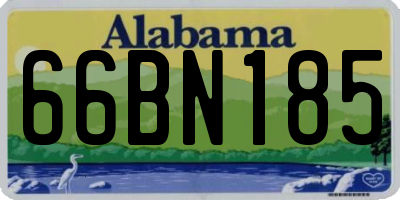 AL license plate 66BN185