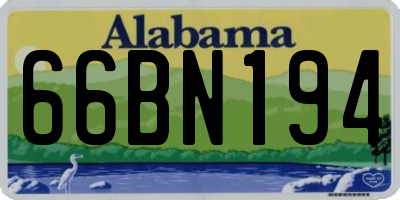 AL license plate 66BN194