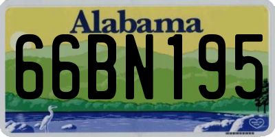 AL license plate 66BN195
