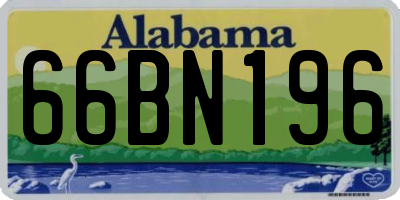 AL license plate 66BN196