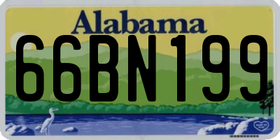 AL license plate 66BN199