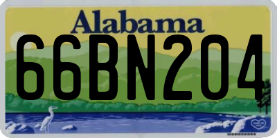 AL license plate 66BN204
