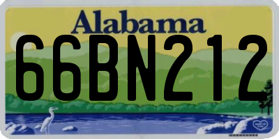 AL license plate 66BN212