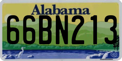 AL license plate 66BN213