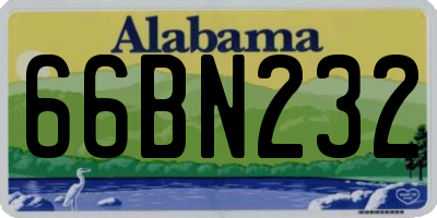 AL license plate 66BN232