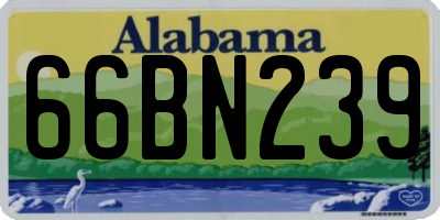 AL license plate 66BN239