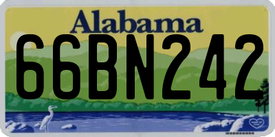 AL license plate 66BN242