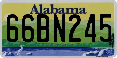 AL license plate 66BN245